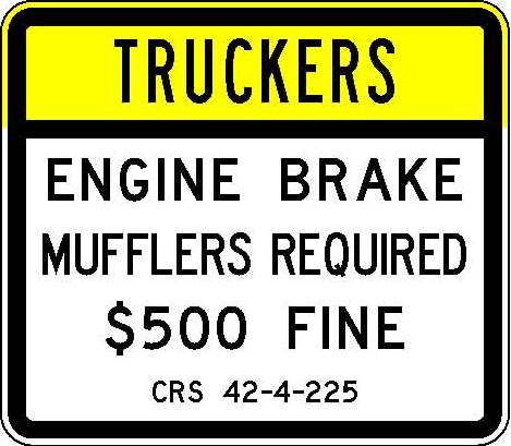 R52-7 Truckers - Engine Brake Mufflers Required $500 Fine JPEG detail image