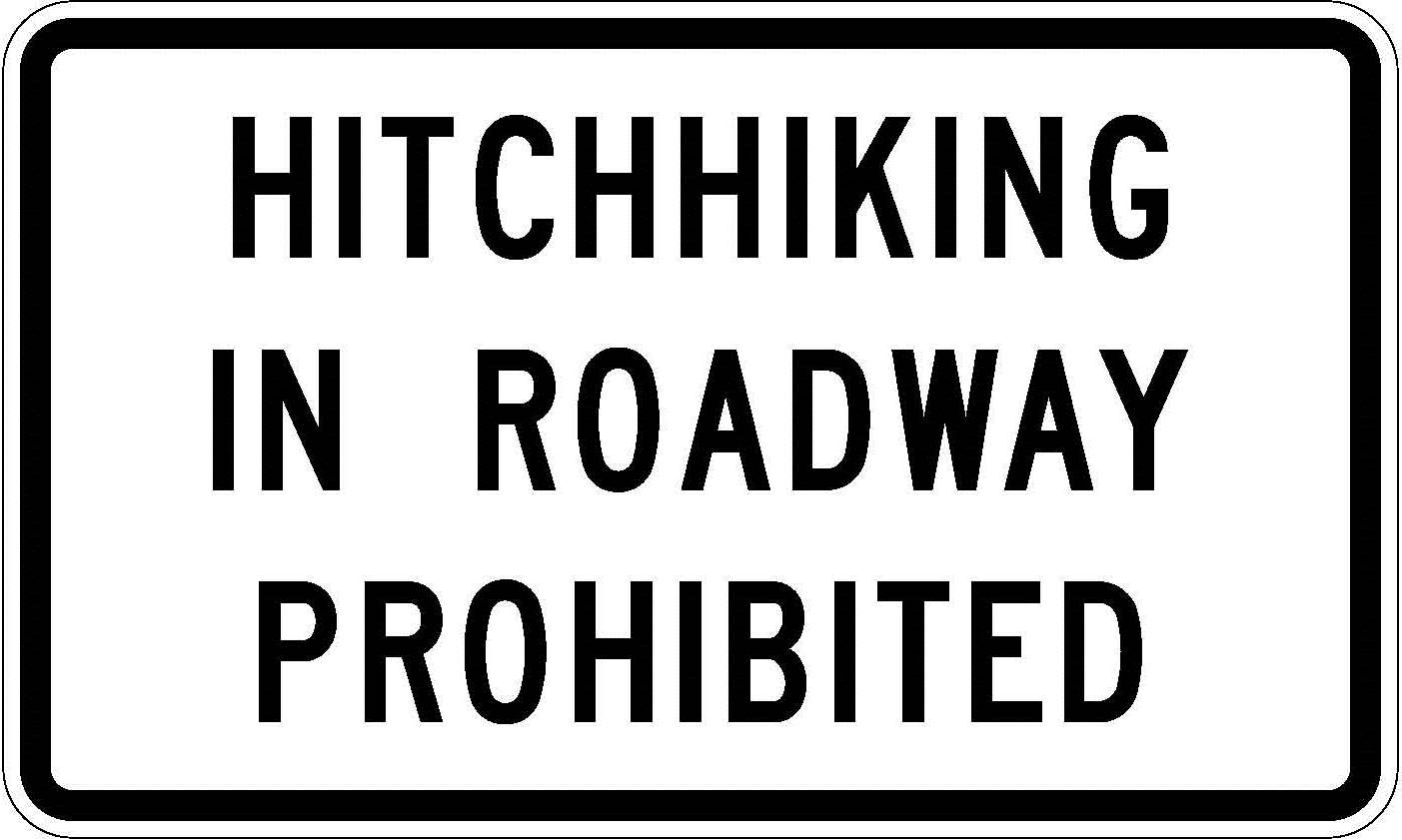 R9-4b Hitchhiking In Roadway Prohibited JPEG detail image
