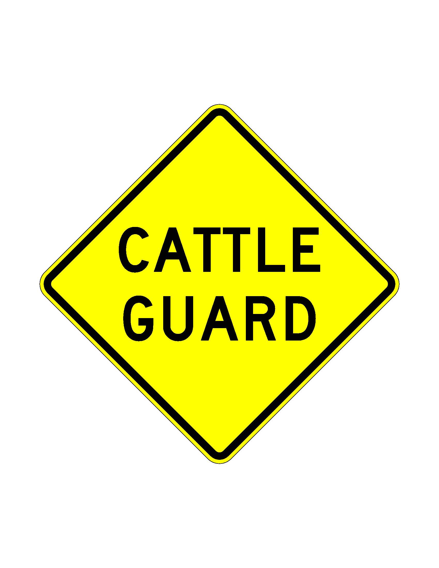 W11-54 Cattle Guard JPEG detail image
