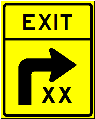 W13-50b Exit 90 Arrow with XX detail image
