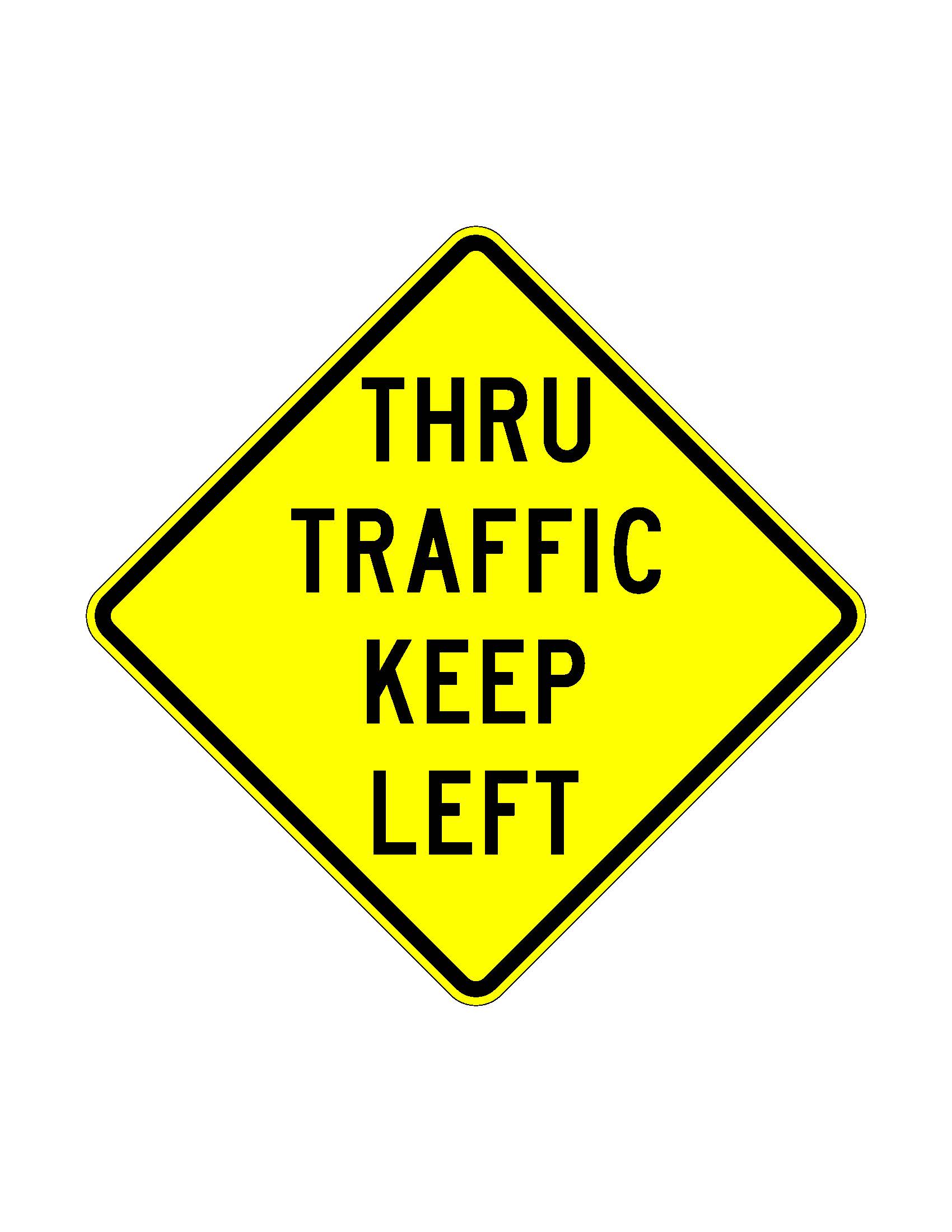 W4-7aL Thru Traffic Keep Left JPEG detail image