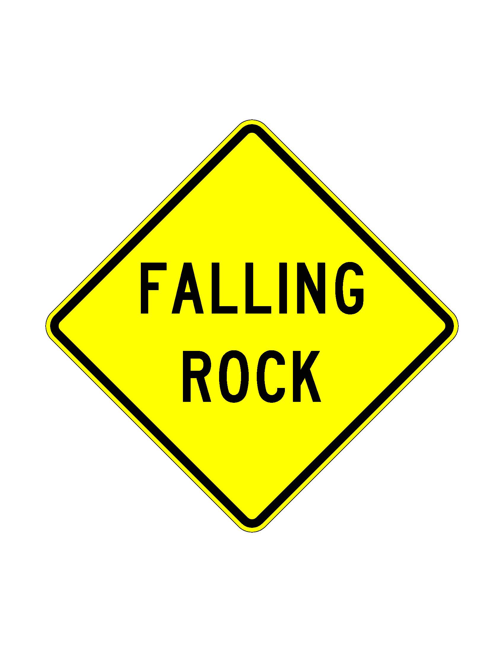 W8-52 Falling Rock JPEG detail image