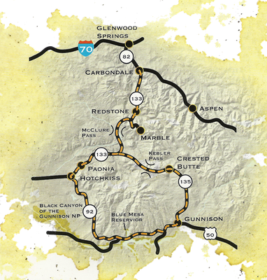 West Elk Loop Map