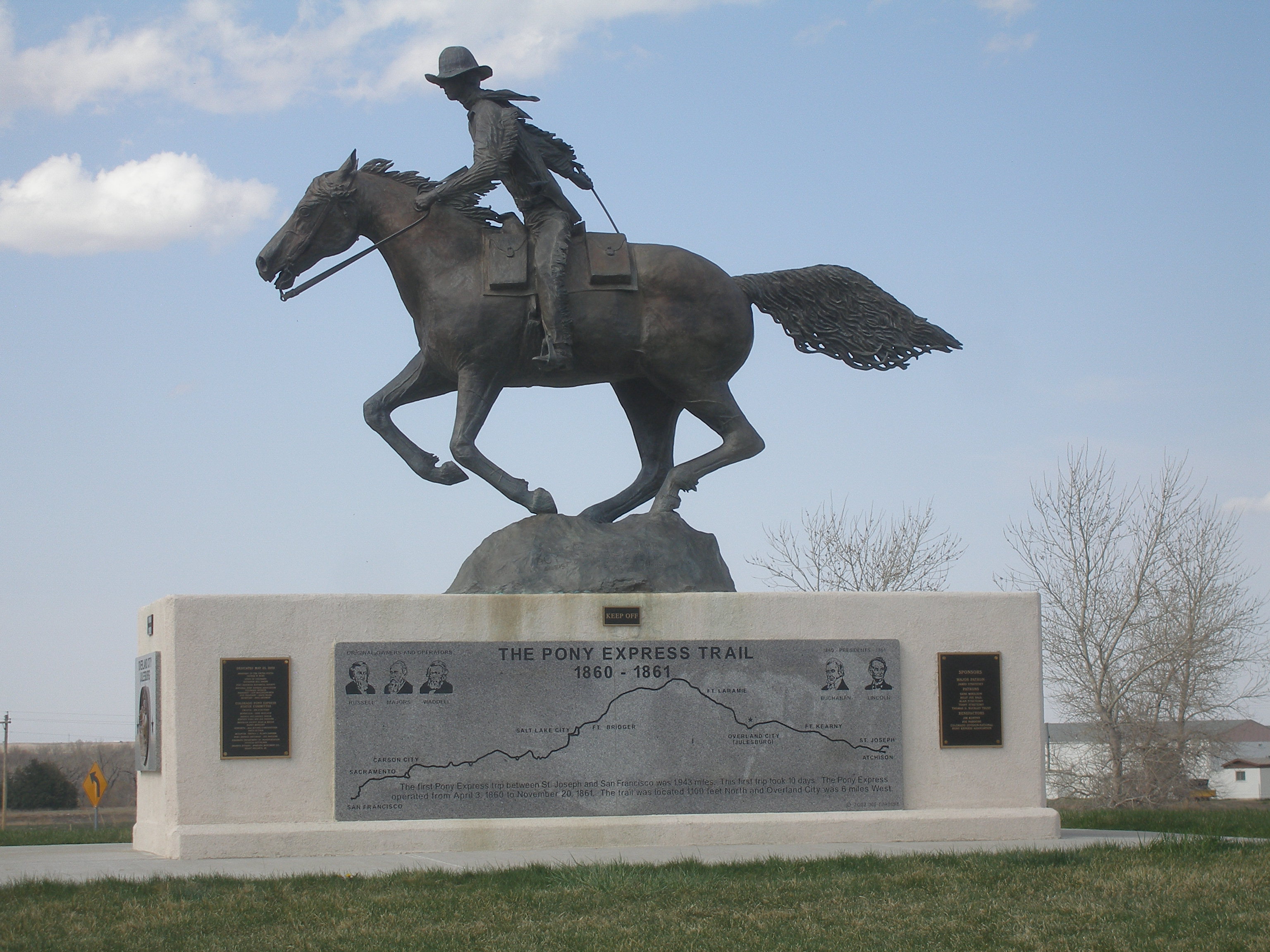 Pony Express Monument detail image