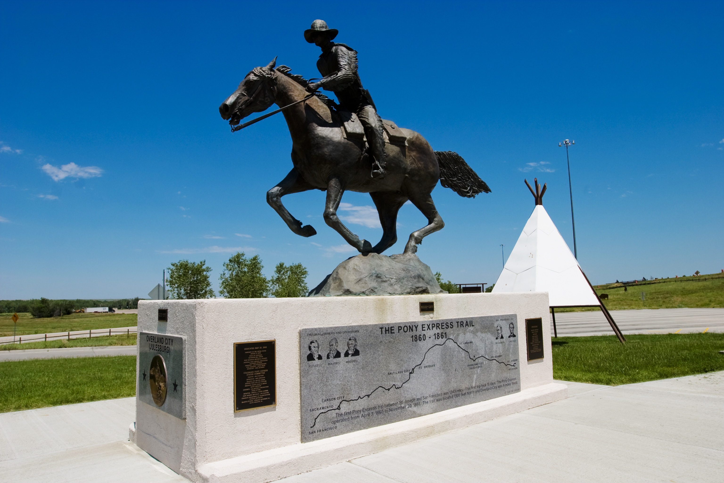 Pony Express Monument , Julesburg Welcome Center detail image