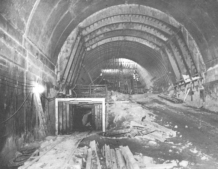 Eastbound Stub Tunnel, Pioneer Bore on Left Eastbound Stub Tunnel, Pioneer Bore on Left