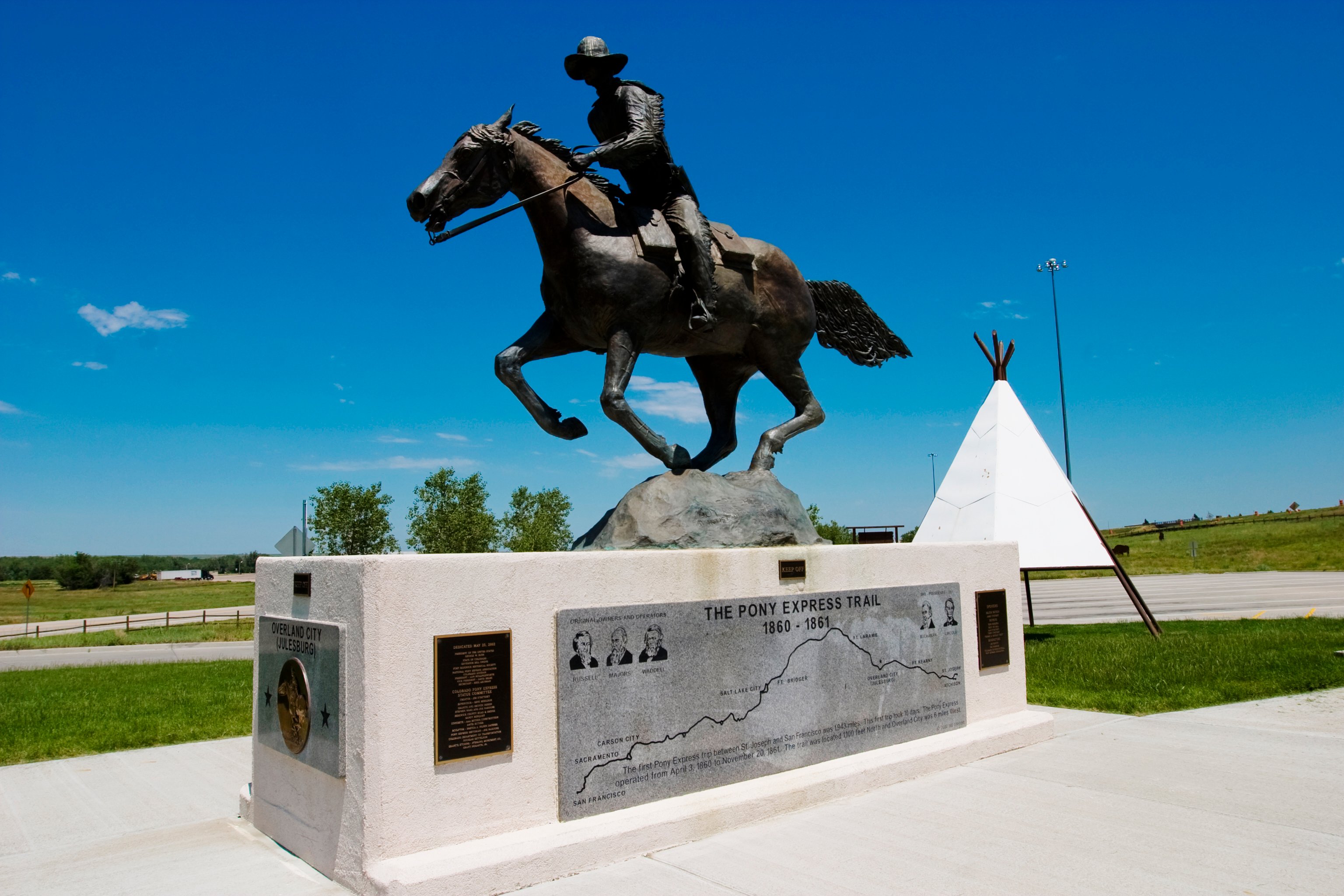 Pony Express Monument , Julesburg Welcome Center South Platte River Trail